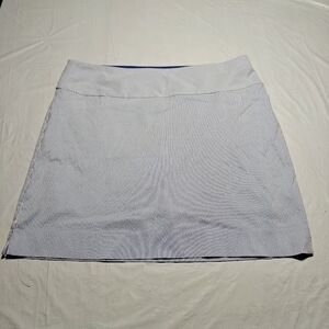 SC & Co Skort Skirt Shorts Womens XXL Blue Stripe Tummy Control Pockets